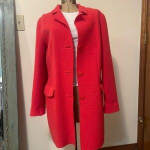 Hilary Radley Women's Red Wool Coat